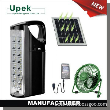 portable solar emergency light with mobile phone charger fo
